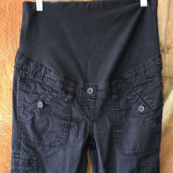 H&m Mama Maternity Black Cargo Pants Size 6 - Picture 2 of 8